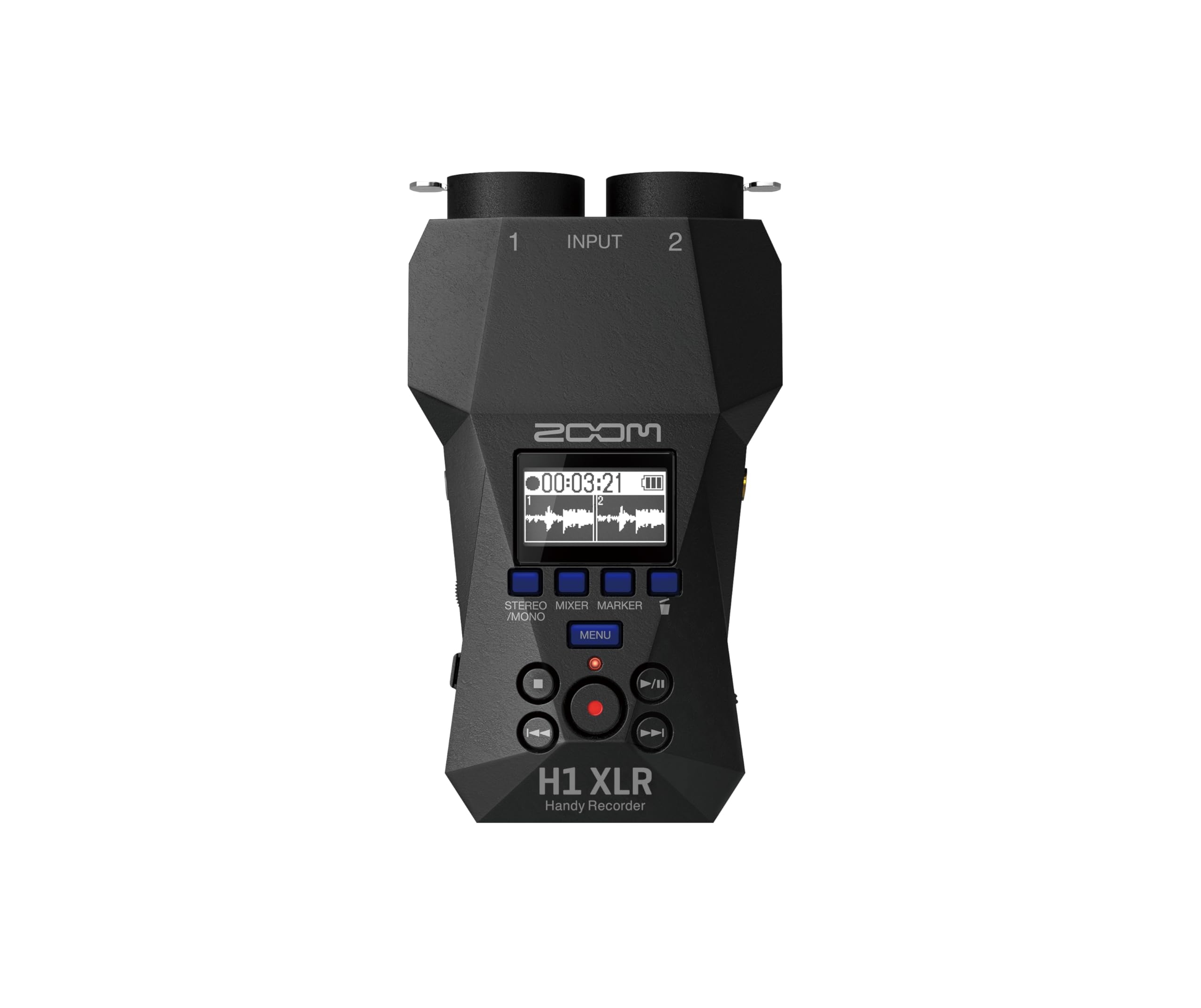 

ZOOM H1 XLR Handy Recorder Black Оснащен мини-терминалом, предназначенным для внешнего входа, совместимым с 32-битной плавающей записью XLR/TRS чёрный