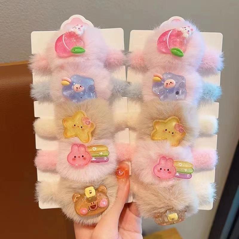 Children's Plush Cartoon Hair Ties - Soft, Cute, and Gentle On Hair