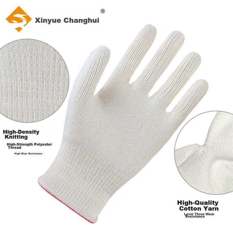 Xinyuechanghui Cotton Work Gloves, 12 Pairs/pack, Thickened Wear-Resistant Work Gloves S7011