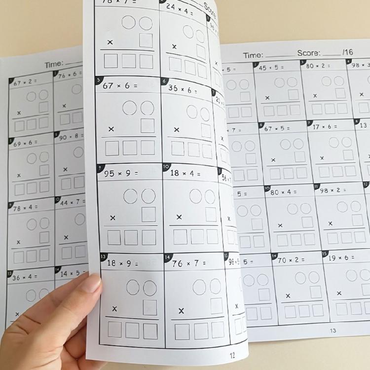 Student Friendly Arithmetics Exercise Book Multiplication Division Training Lightweight Design Sustainable Math Workbook