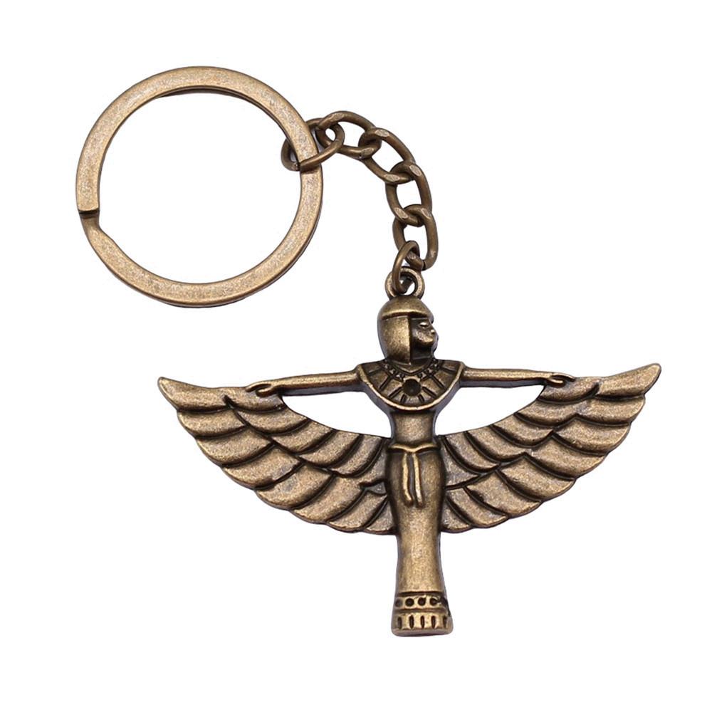 Egyptský faraon Klíčenka s přívěskem Starověký faraon Hlavní amulet Kroužek 28 mm