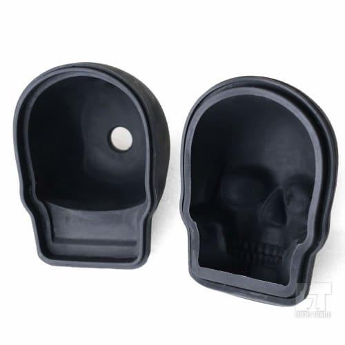 Set of 2 3D Skull Ice Trays, Large, Skull-Shaped Ice Cube Trays, Silicone Molds for Ice, Rocks, Alcohol, Ice Balls, Whiskey, Brandy, Cocktails, Snacks