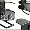 2 in 1 Clamp On Anti-Spill Cup Holder with Headphone Hanger Water Bottle Stand Easy To Install for Coffee Mups Bottles