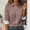Camicia da Donna Stampata con Bottoni Camicia a Maniche Lunghe Top da Lavoro Business Casual con Tasche Giacca
