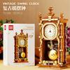 Non-Toxic 751Pcs Classic Retro Series Swing Clock Building Blocks With Pendulum Construction Brick Set Gift For Kids Adult