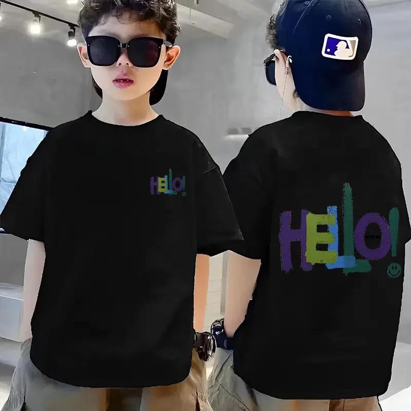 Children's T-shirt boys summer short sleeved round neck Korean clothing