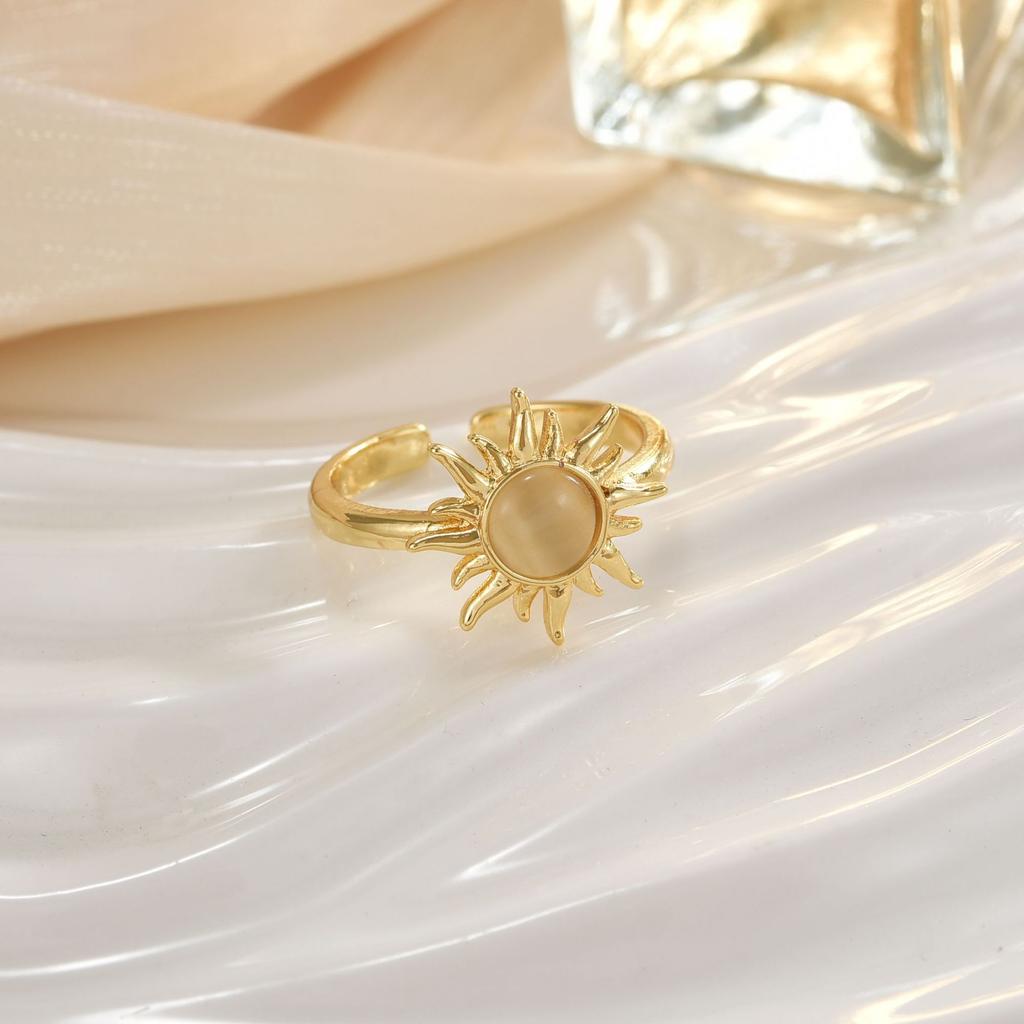 12 Sun Love Crown Geometric Design Fashion Ring Ring Women's Jewelry