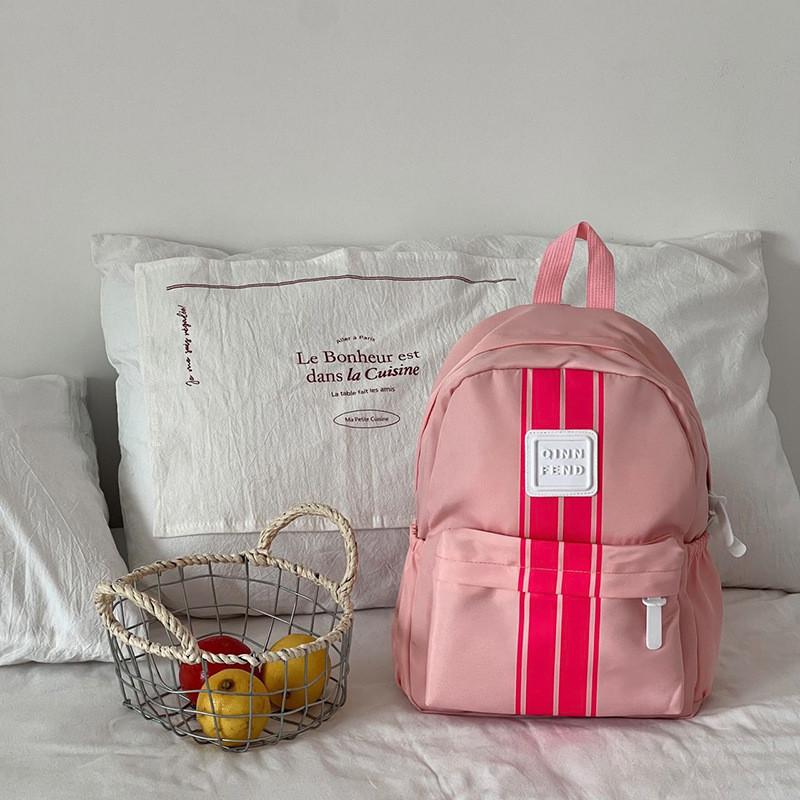 Stylish Simple Korean Backpack For Kids Gender Neutral Breathable Nylon For Preschool