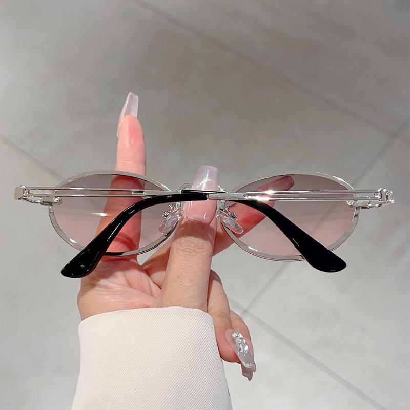 Classic Trendy Hip Hop Oval Sun Glasses Glasses Ladies For Men Steampunk Luxury Designer Style Style UV400 Sun Eyeglasses Popular Pink Glasses