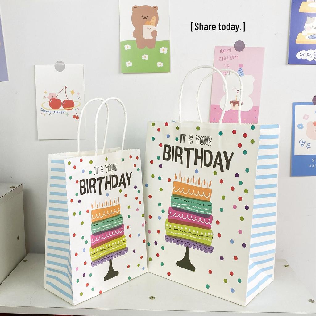 Cute Cartoon Kraft Paper Tote for Jewelry & Small Gifts