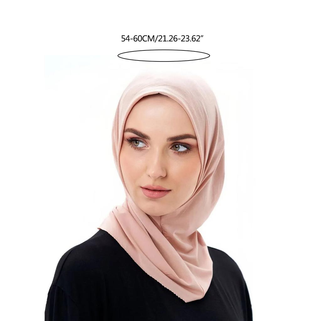 Woman Pray Inner Turban Cap Wedding Church Hijab Lightweight Hijab Hot Weather Muslims Pray Anti Uv Islamic Headscarf