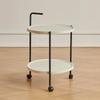 Sofa Small Round Table Balcony Light Luxury Round Small Apartment Side Table  Nordic Coffee Table Movable Dining Car Trolley