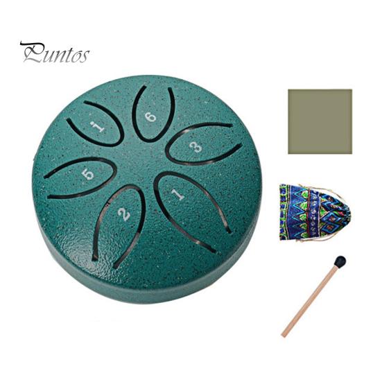 Steel Tongue Drum for Kids 3 Inches 6 Notes Mini Rain Drums Outside Rain Music Maker with Mallets And Music Book for Garden Camping Meditation Yoga