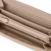Marie Claire Women's Long Wallet with Round Zipper, Large Capacity, Coin Purse, Genuine Leather, 18 Card Slots, Carrousel Design, Beige