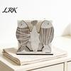 Square Vertical Paper Towel Storage Wooden Napkin Holder, Ocean Style Dispenser, Distressed Wood Rack Ordered Holder for Kitchen Dining Table