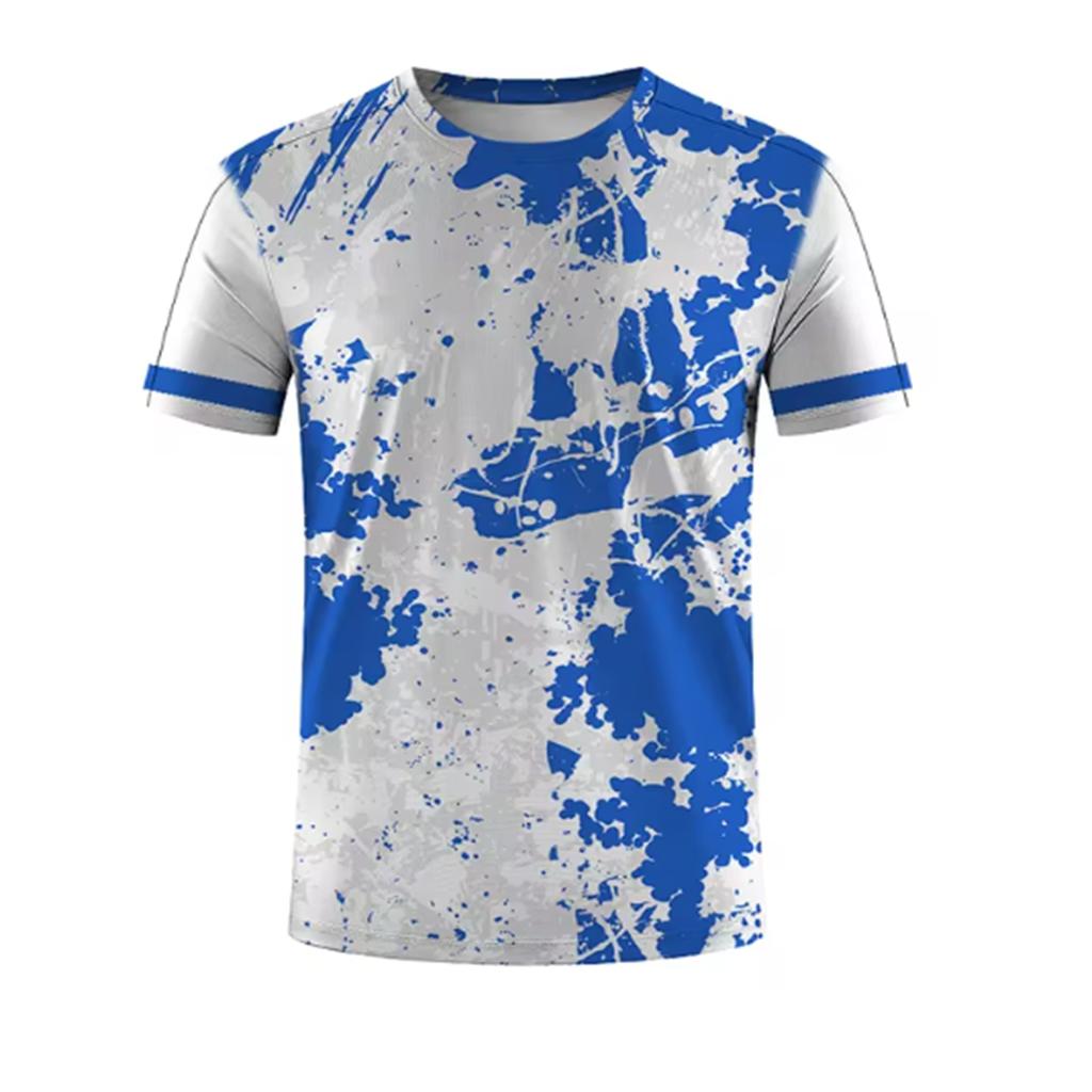 Men's 3D printed striped print breathable casual comfortable loose men's clothing sports T-shirt