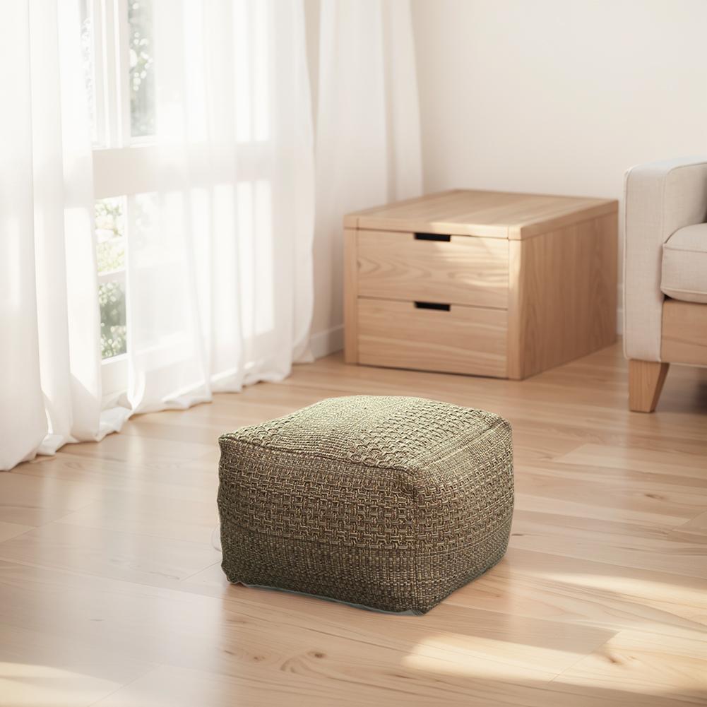 Ottoman Footstool Nordic Style Square Pouf Multifunctional Square Floor Cushion for Living Room Bedroom