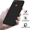 Coque Silicone - E.F.CONNECTION - pour Xiaomi Redmi 9C - Silicone Noir - 2 Verres Trempés - 2 Protections Caméra
