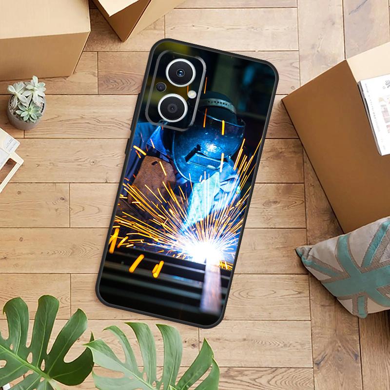 

Welder Welding Hot Metal Worker Phone Case For OPPO Reno 14 12 11 13 F 10 Pro 8T 7 8 Lite OPPO Find X8 X6 X5 X9 Pro Cover OPPO Reno10 5G