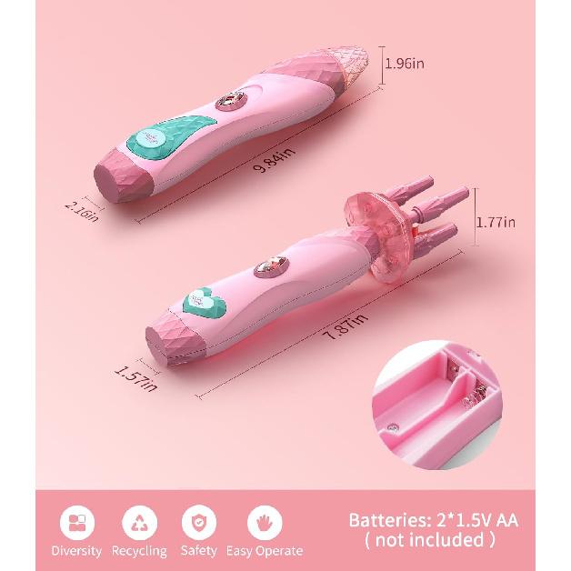 Geyiie Hair Twist Toys for Grils, DIY Hair Styling Tool Toys with Halloween Nail Sticker, DIY Hair Decoration Bead Maker, Girls Pretend Dress Up Toys