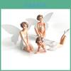 Encantadoras Miniaturas de Fadas de Flores com Delicadas Asas de Mosca para Decoração de Casa de Bonecas