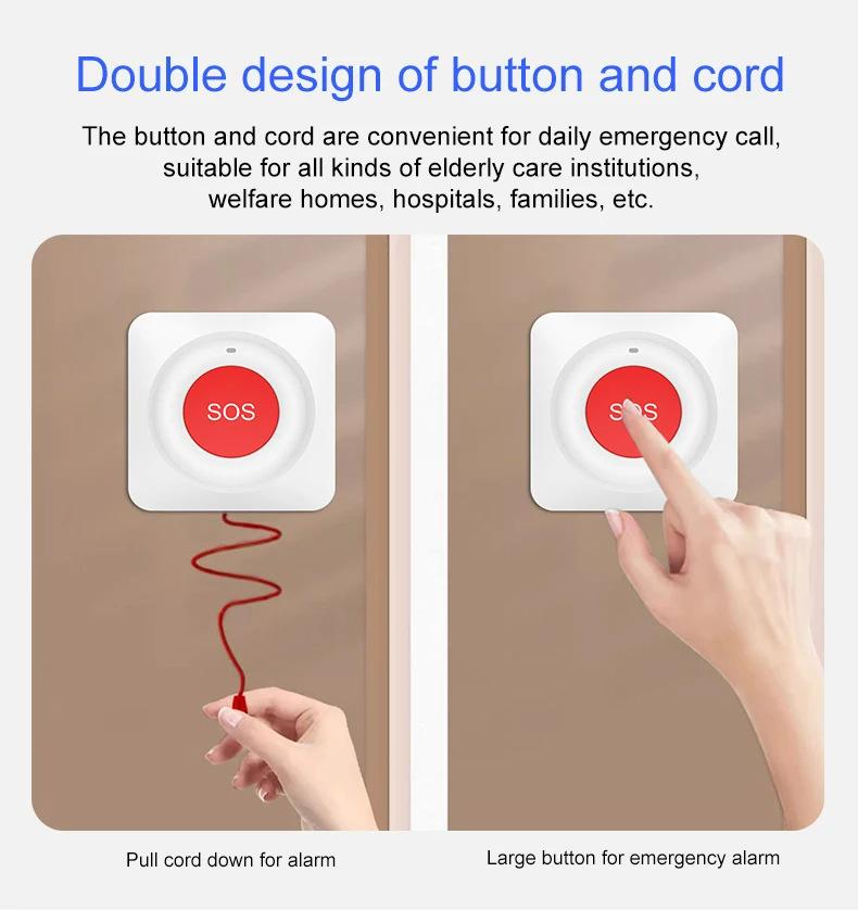 SOS Alarm Button for Elderly - WiFi Remote Control Via Tuya App
