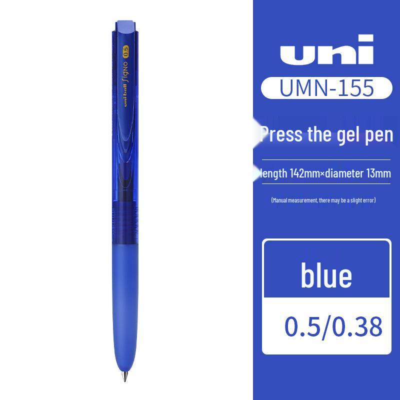 

UNI Mitsubishi Click Gel Pen 0.5mm, Ideal for Exams and Office Use, UMN-155 0.5mm