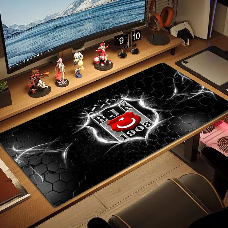 Besiktas Gymnastics Club Large Size Mouse Pad Large Gaming Table Cushion Non-slip Laptop Tablet Big Mousepad XXL Mat Mini PC Playmat With Lock Edge