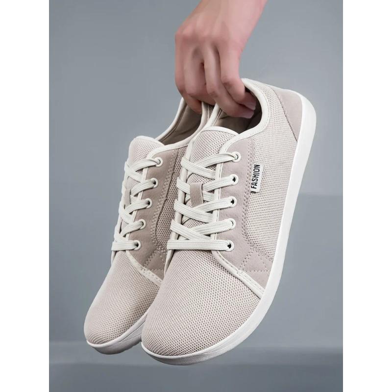 Men's Shoes and Sports Shoes Wide Toe Barefoot Casual Plus Size Wide Last Fashionable Canvas Black Flat Bottomed Board Shoes