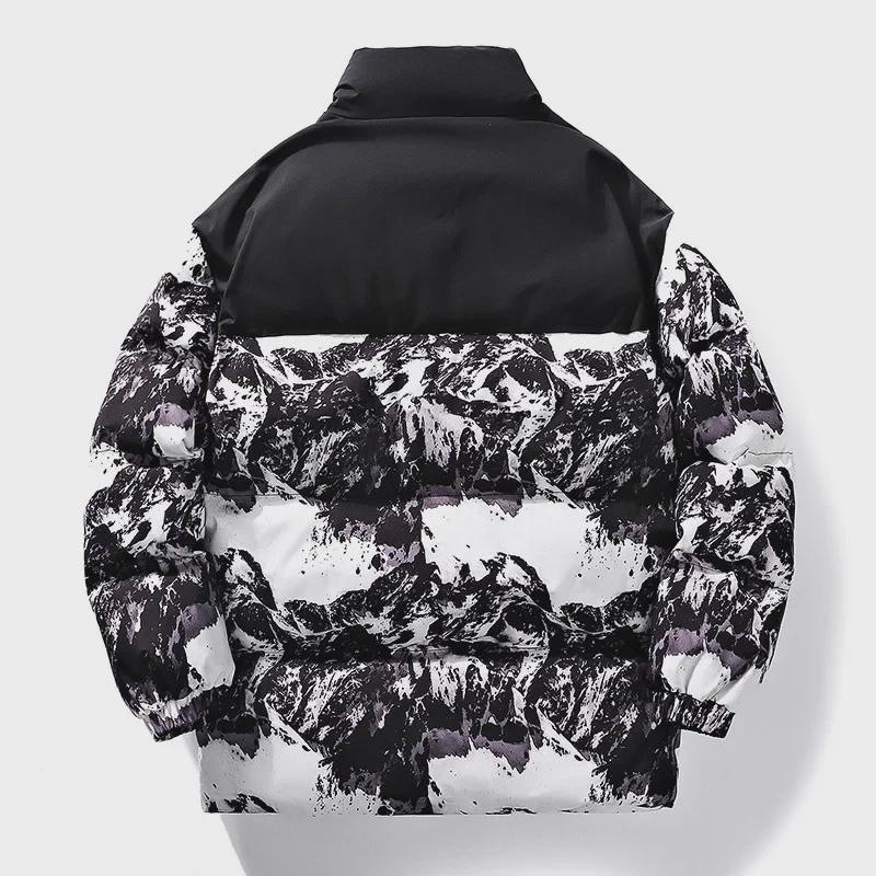 Herren Trend Stehkragen Dicke Baumwolle Pufferjacke - Warme, Locker sitzende Winterjacke