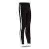 Women's Cotton Side White Striped Ankle Length King Size Lycra Sports Tights - 4902-4077
