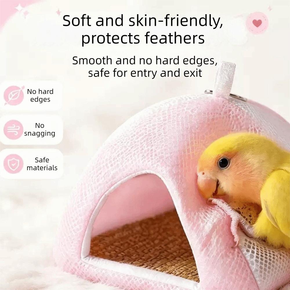 Soft Hanging Bird Nest Breathable Mesh Bird Swing Hammock Bird Cage Nest Bird Breeding