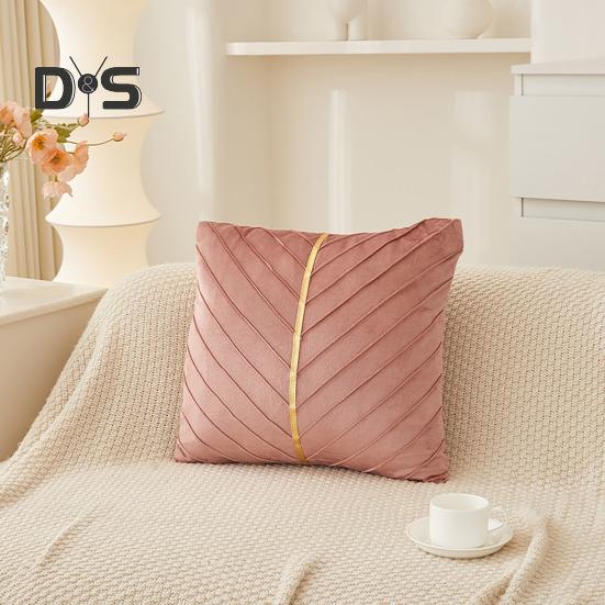 Capa de Almofada Decorativa para Sofá 18x18 Polegadas Capa de Almofada de Cor Sólida com Zíper Invisível para Sofá Cama Sala de Estar Decoração de Casa