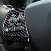 6Pcs For Jaguar XF 2009-2011 Carbon Fiber Interior Steeing Wheel Kit Cover Trim