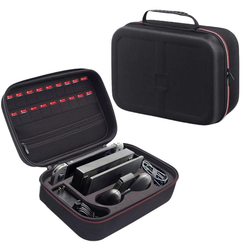 

Чехол для хранения для Switch портативный дорожный EVA жесткий большой вместимости для хранения устойчивый к давлению 2, сумка, раковина, коробка, пыленепроницаемый, брызгозащищенный, ударопрочный, чёрный