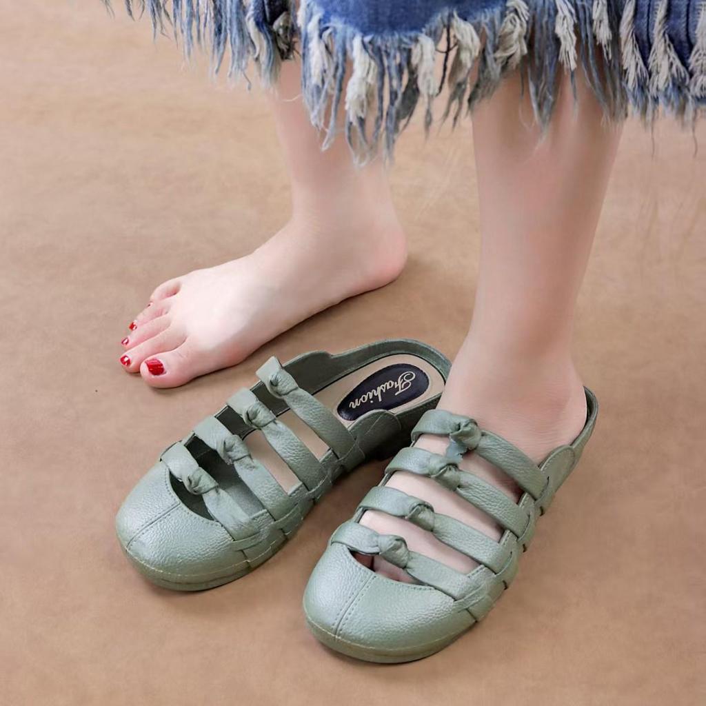 Women's Summer Flat Half Slippers - Stylish Low Heel Outdoor Casual Sandals