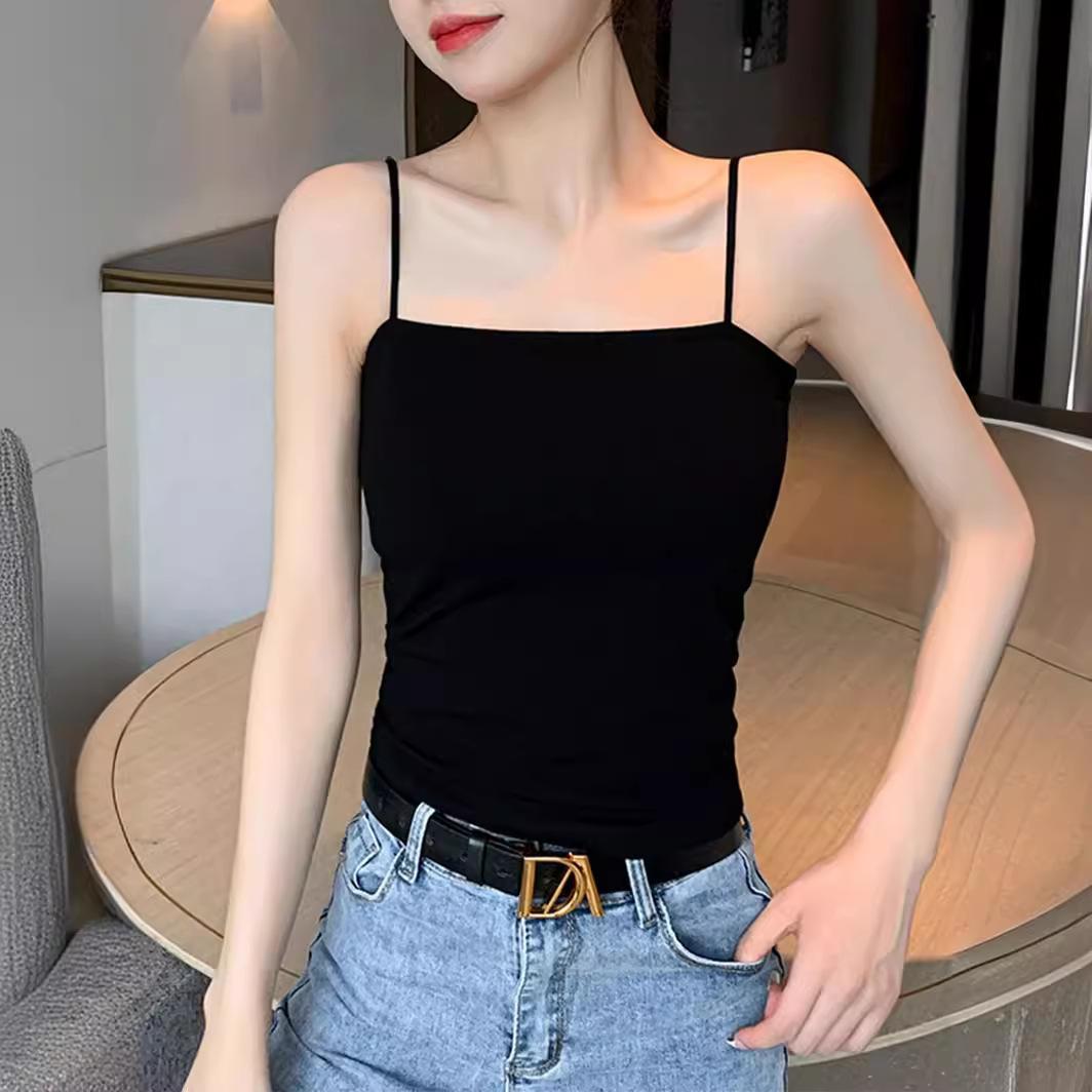 

Женский весенний костюм на бретелях, в стиле французский шик, с черной подкладкой и красивой спинкой, из чистого хлопка One size