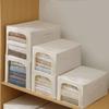 Clear Window Steel Frame Storage Box Foldable Large Capacity Closet Clothes Storage Bins Dustproof Space Saving