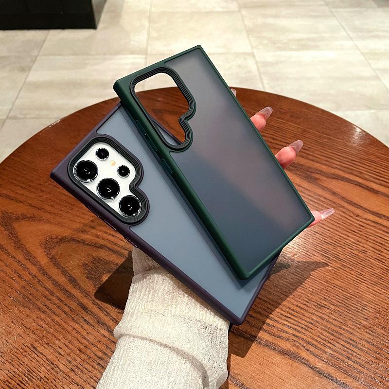 Suitable for Samsung S24 Ultra Mobile Phone Case Phantom Matte Transparent Galaxy S25 Full Inclusive Anti Fall S23 Protection Case