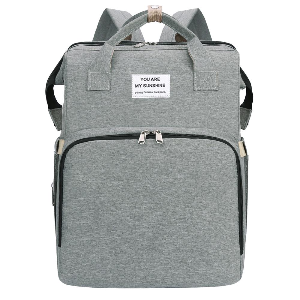 

Багатофункціональне Портативне Дитяче Ліжечко та Сумка для Мами: Легкий складний рюкзак-москітна сітка сірий колір