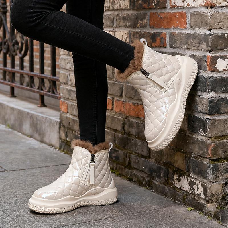 Snow Boots Women's New Winter Velvet Thickened Platform Cotton Shoes Women's Non-slip Short Boots