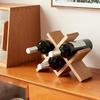 Dollhouse Accessories Miniature Wooden Wine Bottle Holder Mini Showcase Model Toy For Doll House Decoration