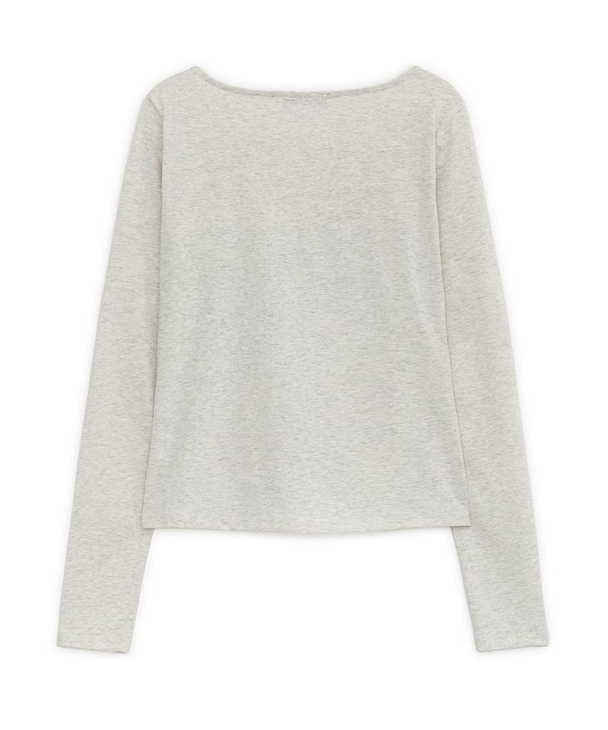 HUG YOUR SKIN Mellow Print Long Sleeve Tee (Cream)