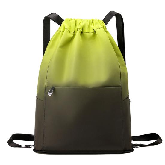 Drawstring Gym Backpack Waterproof Gradient Color Basketball Bag Foldable Sports Backpack for Men Women Soccer Training Swimmers