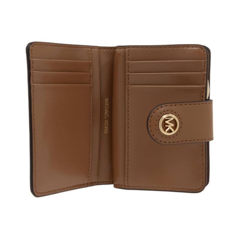 MICHAEL KORS Logo Bifold Design Fabric Wallet Women's Brown