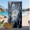Asciugamano da Spiaggia Stampato Manchester United Asciugamano Morbido ad Asciugatura Rapida Coperta da Spiaggia Rettangolare Grande Portatile per Viaggi Piscina