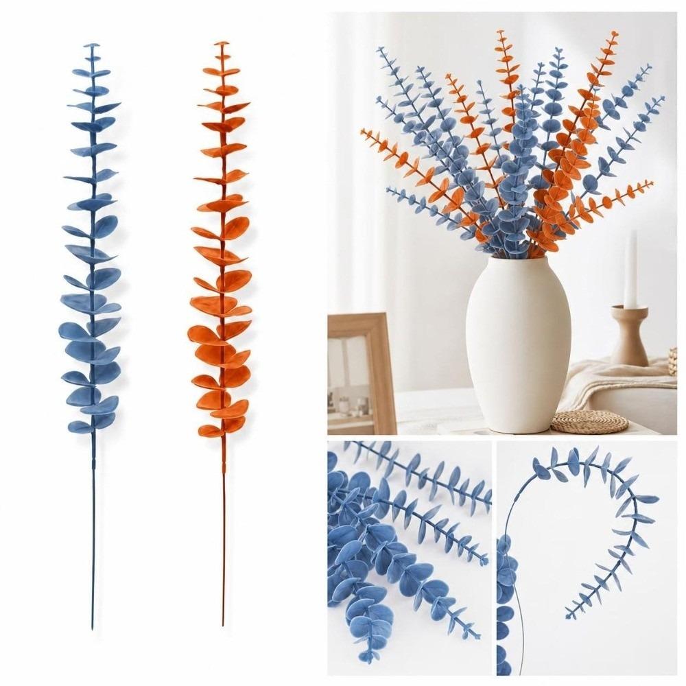 10pcs 38cm Artificial Eucalyptus Leaves Plastic Greenery Bundle Lifelike Eucalyptus Branches  Home
