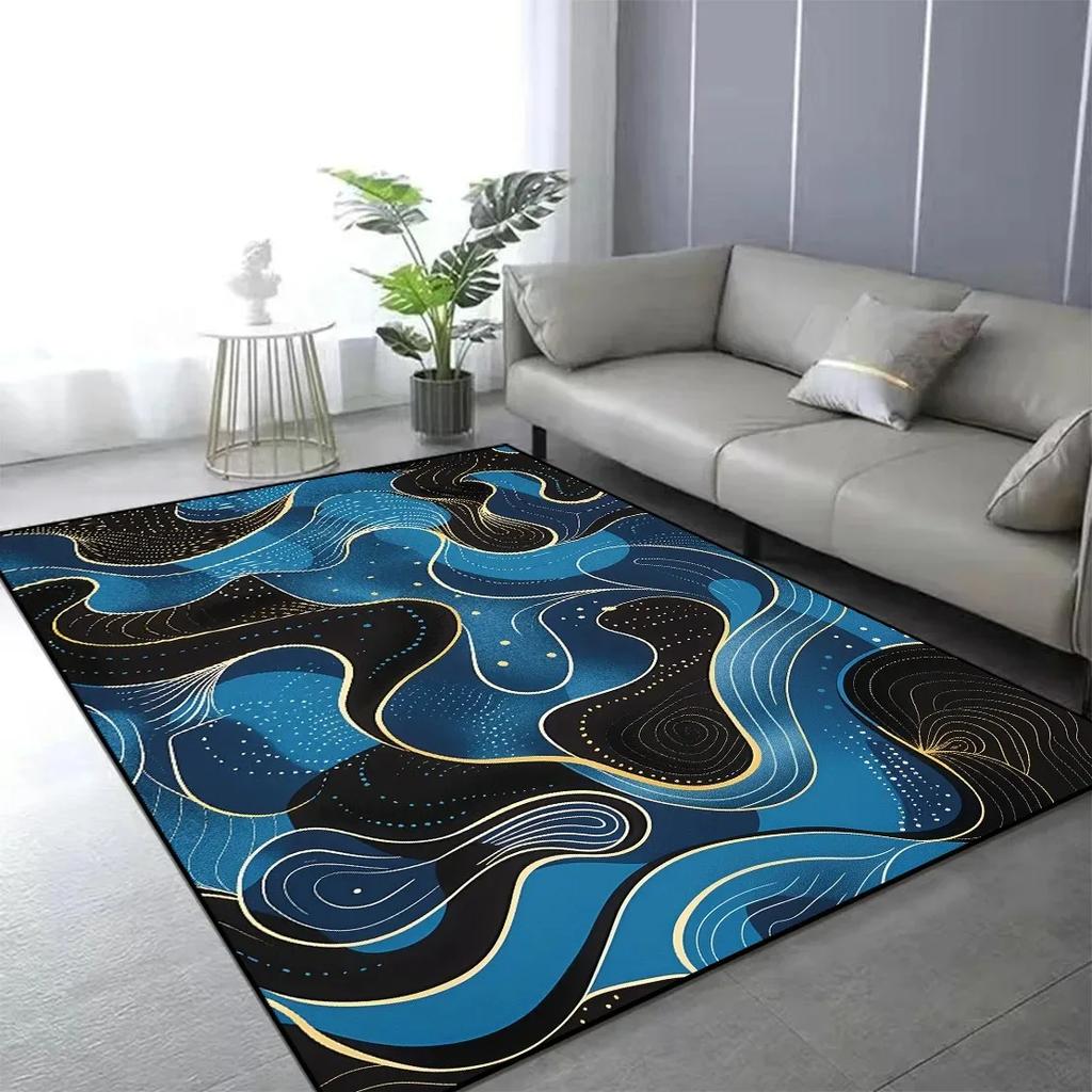 Nordic Abstract Style Carpet Living Room Bedside Floor Mat Non Slip Balcony Corridor Doormat Coffee Table Decor Accessories Rug