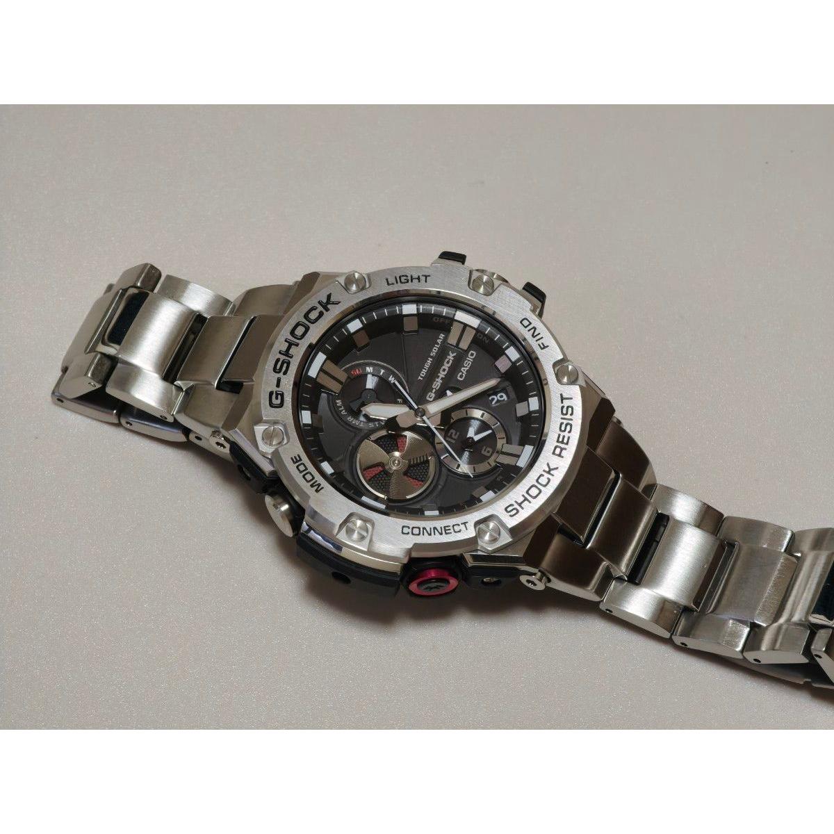 Used Good Condition CASIO G-SHOCK G-STEEL GST-B100 Bluetooth Men s Watch External Metal Band