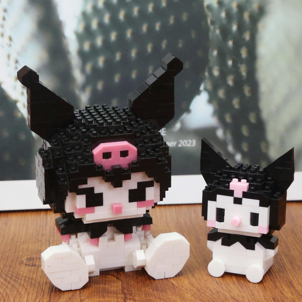 99 style Hello Kitty Building Blocks Cartoon Figures Kuromi Bricks My Melody Children's Assembly Toys Cinnamoroll Gift
